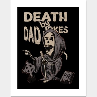 DEATH BY DAD JOKES - Grim Reaper Open Mic Posters and Art